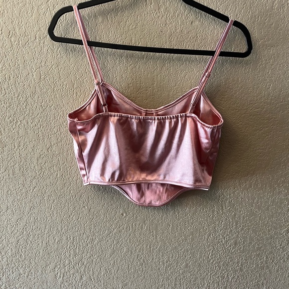SHEIN Blush Satin Bustier Bodysuit - Picture 4 of 4